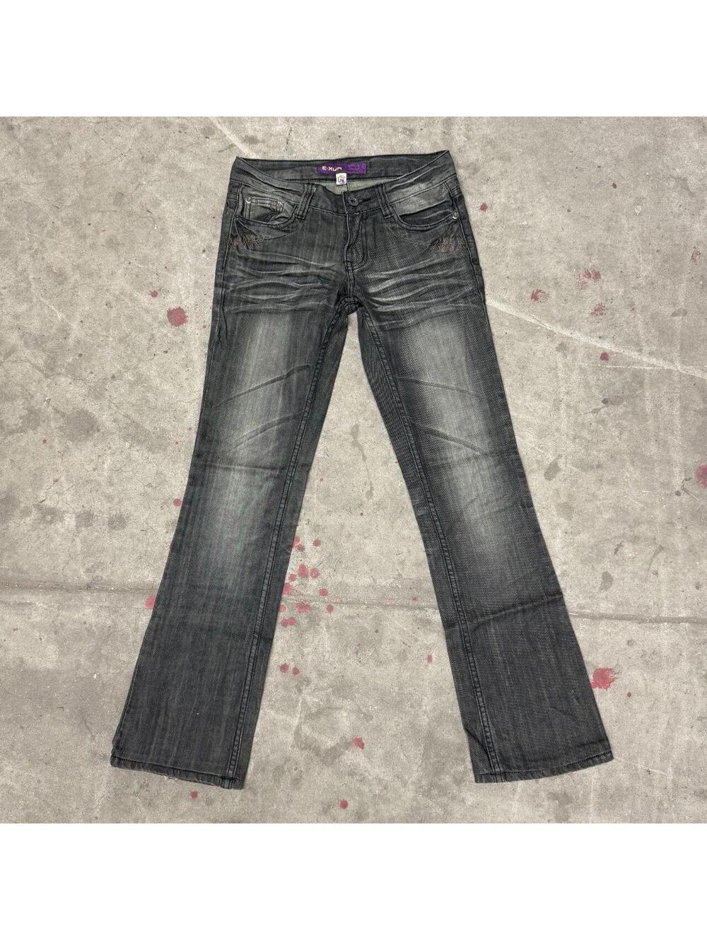 Vintage Y2K Ultra Low Rise Jeans Faded Sandblasted